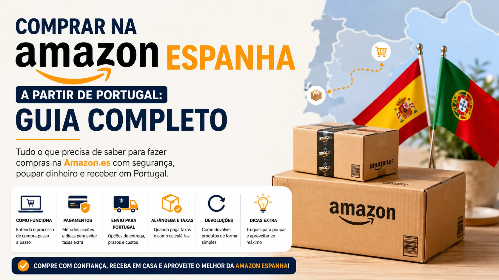 Comprar na Amazon Espanha a partir de Portugal: guia completo