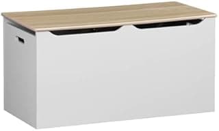 Alice's Home Tobias Toy Box Solid Wood Natural White Pine… - 1