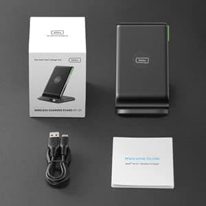 INIU fast Wireless Charger, Qi Certified Wireless Charging Stand with QC3.0 Adapter USB Charger - 6