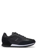 BOSS Mens Parkour-L Runn Mixed-Material Trainers with Branded Side Panel Size 9 Black - 7