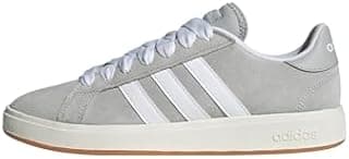 adidas Men's Grand Court Base 00s Shoes, Grey Two/Cloud White/Gum, 8 UK