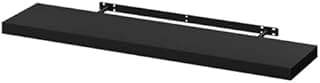 WOLTU Etagere Murale, Etagere, Étagère Murale Bois pour Salon, Cuisine, Chambre, Salle de Bain 100x22.9x3.8cm, Noir RG9317sz