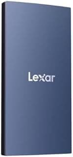 Lexar ES3 External SSD 1TB, USB3.2 Gen2 Portable SSD, PSSD up to 1050MB/s Read, 1,000MB/s Write, External Solid State Drive Compatible with iPhone15 Series/Mac/PS5/XBOX/Laptop/PC (Blue)