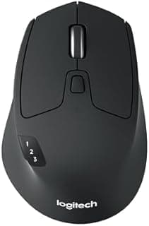 Logitech M720 Triathlon Multi-Device Wireless Mouse, Bluetooth, USB Unifying Receiver, 1000 DPI, 6 Programmable Buttons, 2-Year Battery, Compatible With Laptop, PC, Mac, IPadOS - Grey