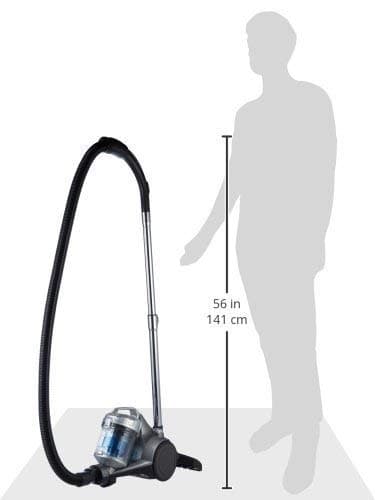 Amazon Basics 15KC-71EU4 Aspirateur sans Sac à Cylindre, Puissant pour Sols Durs et Tapis, Filtre Hepa, Compact et Léger, 700 W, 1,5 L, Noir/Bleu - 8