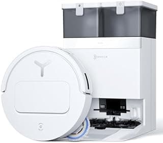 ECOVACS T50 Pro Omni Gen2 Robot Vacuum Cleaner, 21000Pa Enhanced by T30 Pro Omni, Extendable Side Brush and Mop, Automatic Adding Cleaning Solution, Wash in Warm Water 75°C, White - 1