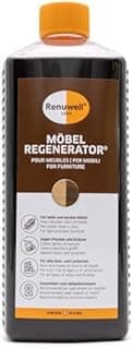 Renuwell Furniture Restorer, 1000ml – Intensive Care & Regeneration for Wooden Furniture & Surfaces, Removes Water Marks, Scratches & Heat Rings, Premium Swiss-Made Wood Polish