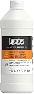Liquitex 126632 Vernis Ultra Brillant Professionnel pour Peintures à l’Huile et Acryliques, Très Élastique, Vernis de Finition Universel en Qualité Archivage – Flacon de 946 ml, Transparent