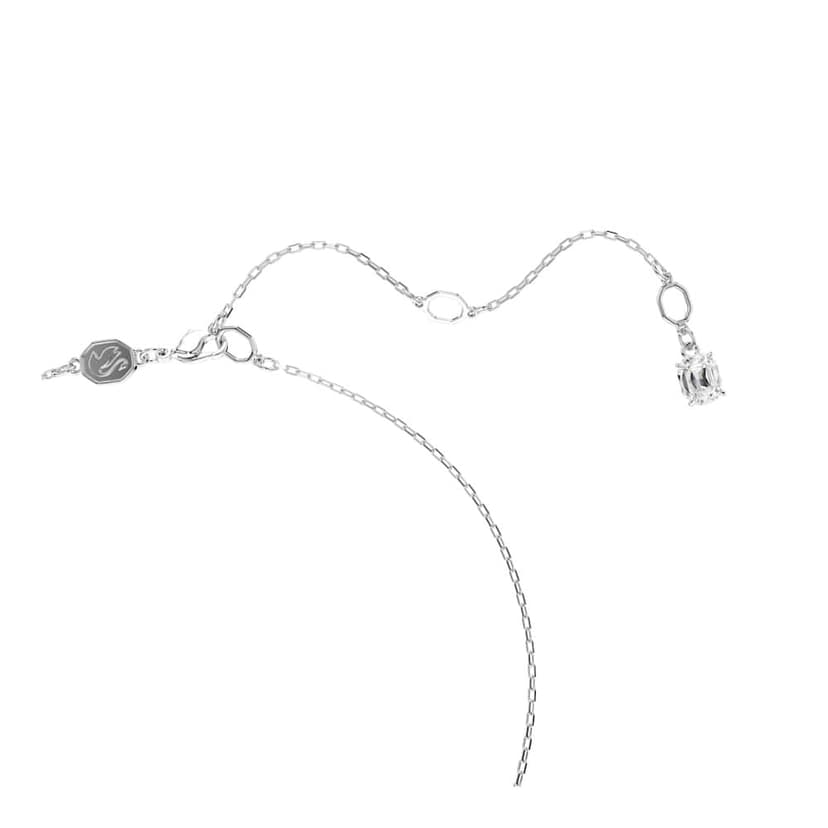 Swarovski Swan Pendant Necklace, Black and Clear Mixed-Cut Crystals in a Rhodium & Ruthenium-Finished Setting, Part of the Swan Collection - 2