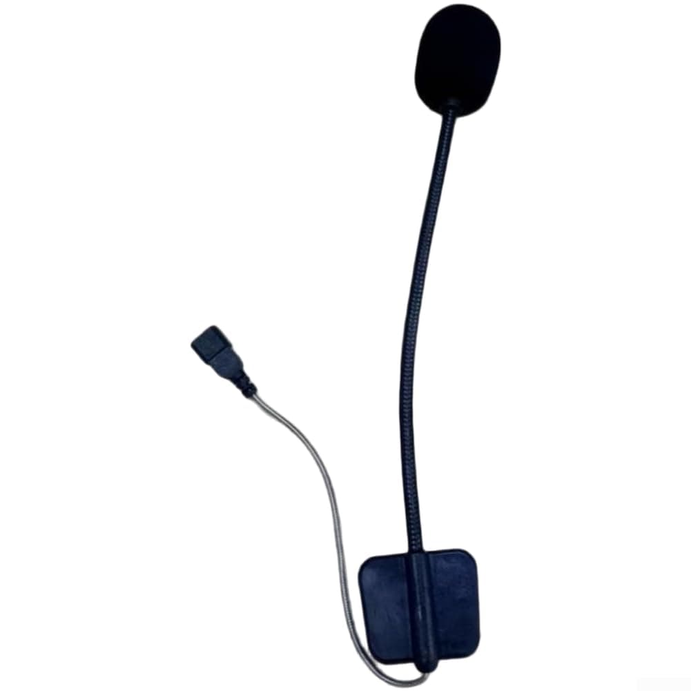 Cardo Compatible Soft Hard Boom Microphone with Noise Reduction and Silver Plated Wiring for Reliable Helmet Communication (Hard)