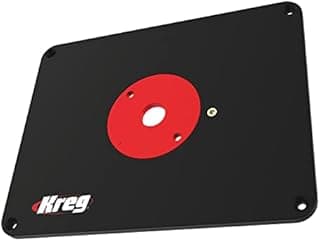 KREG PRS4038 Frästisch Einlegeplatte 298 x 235 x 9 mm + 3x Reduzierring 25 mm / 30 mm / 67 mm
