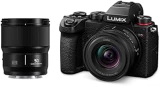 Panasonic Lumix S5D | Appareil Photo Hybride Plein Format + Lumix S 18-40mm F4.5-6.3 + Lumix S 50mm F1.8 (24MP, 4K 4:2:2 10bit, Double Stab., V-Log, Anamorphique, Tropicalisé), Noir - 1