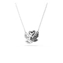 Swarovski Swan Pendant Necklace, Black and Clear Mixed-Cut Crystals in a Rhodium & Ruthenium-Finished Setting, Part of the Swan Collection - 4