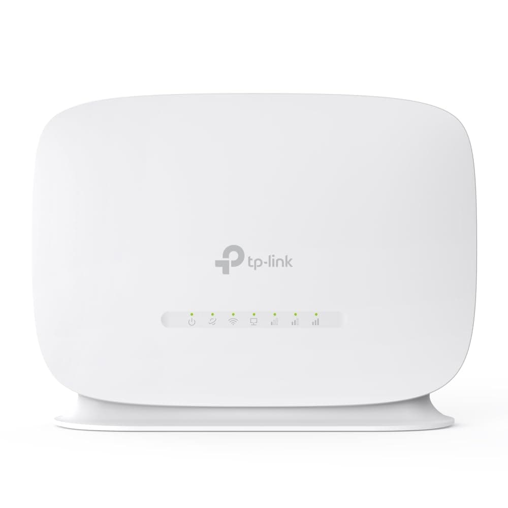 TP-Link TL-MR105 Router 4G LTE WiFi N300Mbps, 4G CAT4 speed up to 150Mbps, internal antennas, 4G SIM box, 4G modem, 2 Ethernet ports, 2 SMA-F antenna interfaces, compatible with any operator
