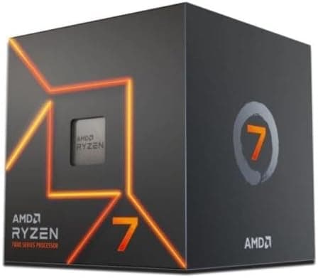 AMD Ryzen™ 7 7700 Processor with Wraith Stealth Cooler (8 cores / 16 threads, unlocked. Zen 4 architecture. 40 MB L2+L3 cache. 65W TDP. Boost clock up to 5.3 GHz. AM5 socket. DDR5 & PCIe 5.0)