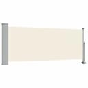 vidaXL Patio Retractable Side Awning 100x300cm Cream Garden Screen Canopy - 1