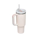 STANLEY 1913 Quencher H2.0 Flowstate Tumbler 1.2L - Cold for 11 Hours - Iced for 48 Hours - Metal Water Bottle with Straw, Handle and Lid - Dishwasher Safe - Travel Mug for Cold Drinks - Rose Quartz - 4