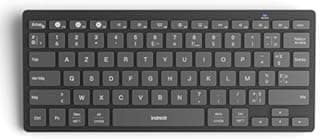 Inateck Bluetooth Keyboard for 3 Multi-Device, UK Layout Compact Wireless Keyboard for iPad Pro/Air/Mini/Windows/Android/iOS/Tablet/PC, Ergonomic Design with Media HotKeys, Slim and Portable, KB01003 - 1