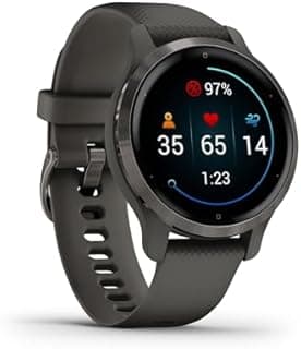 Garmin Venu 2S GPS 40mm Smartwatch, AMOLED Touchscreen, All-day Advanced Health & Fitness Features, Music Storage, Wellness Smartwatch with up to 10 days battery life, Graphite