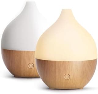 SALKING Essential Oil Diffuser, 300ml Aromatherapy Diffuser, Ultrasonic Diffusers for Essential Oils, Cool Mist Humidifier with 8 Colour Lights, Auto Shut-Off Function, for Office Home