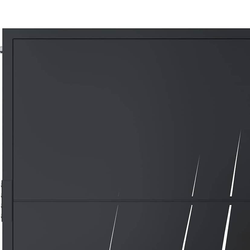 vidaXL Garden Gate/Fence - 105x205 cm Anthracite Steel - Laser Cut Design - Outdoor/Patio - 4