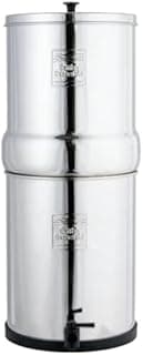 British Berkefeld Système De Filtration D'eau Par Gravité 8,5L En Acier Inoxydable | Incl. 2 cartouches Ultra Sterasyl | Une eau propre et délicieuse |Pas d'électricité ni de plomberie - 1