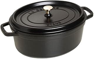 Staub Cast Iron Roaster/Cocotte, Oval 41 cm, 12 L, Black - 1