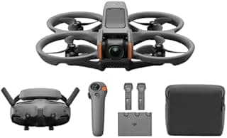 DJI Avata 2 Fly More Combo (3 Batteries), FPV Drone with Camera 4K, Immersive Experience, One-Push Acrobatics, Built-in Propeller Guard, 155° FOV, Camera Drone with Goggles 3 and RC Motion 3