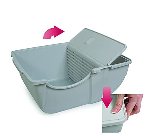 Omega Paw Premium Roll 'n Clean Litter Box Large,Cat, Peral Blue (PR-RA20-1) - 7