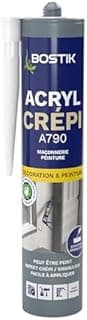 Bostik Acryl Crépi – Mastic Acrylique – Intérieur et Extérieur – Spécial Crépi – Aspect Granuleux – Tous Matériaux – Blanc – Cartouche 310 ml  Bostik Acryl Crépi – Mastic Acrylique – Intérieur et Extérieur – Spécial Crépi – Aspect Granuleux – Tous Matériaux – Blanc – Cartouche 310 ml - 1