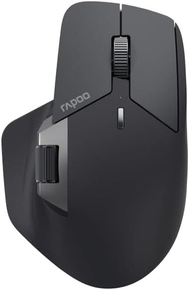 Rapoo MT760L Wireless Mouse 4000 DPI Sensor Environmentally Friendly Rechargeable Battery Ergonomic PC & Mac Grey Black
