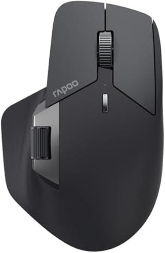 Rapoo MT760L Wireless Mouse 4000 DPI Sensor Environmentally Friendly Rechargeable Battery Ergonomic PC & Mac Grey Black
