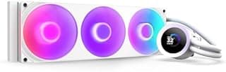 NZXT Kraken Plus 360 RGB – AIO CPU Liquid Cooler – 360mm Radiator – F360 RGB Core Single Frame Fan – Customizable 1.54" Square LCD – AMD® AM5, AM4 – Intel® LGA 1851/1700, 1200/115X – White - 1