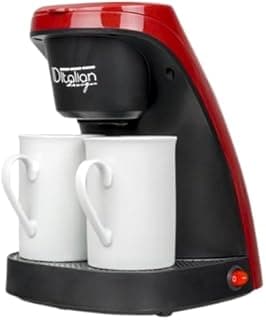 ID Italian Design – Petite cafetière électrique filtre pour café moulu TOTAL COFFEE DUO PRO – Prépare 2 cafés – Réservoir 0,24 L – Design compact – 450 W – 2 tasses incluses