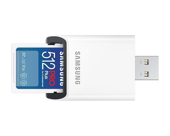 Samsung PRO Plus 512GB UHS-I U3 Full HD & 4K UHD 180MB/s Read 130MB/s Write Memory Card for Cameras and Drones with USB Card Reader MB-SD512SB/WW - 2