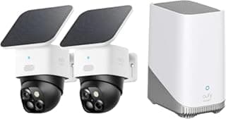 eufy Security SoloCamS340 Solar-Sicherheitskamera, WLAN, für den Außenbereich, kabellos, 360° 3K, ohne Toten Winkel, WLAN, 2,4 GHz, ohne monatliche Gebühren, kompatibel mit HomeBase 3,2 + 1 - 1