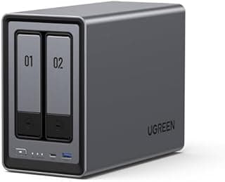 UGREEN NASync DXP2800 2 Bay Desktop NAS Quad-Core Intel N100 CPU, 8GB DDR5 RAM, 2.5GbE Enthernet, 2 x M.2 NVMe Slots, 4K HDMI, Networked Storage (No Disk)