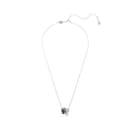 Swarovski Swan Pendant Necklace, Black and Clear Mixed-Cut Crystals in a Rhodium & Ruthenium-Finished Setting, Part of the Swan Collection - 3