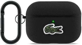 CG Mobile Lacoste Petit Pique Logo Crocodile Coque pour AirPods Pro 3 (Noir)
