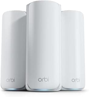NETGEAR Orbi, Système Mesh WiFi 7, RBE773, 3-Pack, Jusqu'à 11 Gbps, Couvre jusqu'à 540 m², 100 appareils, 2.5GB Internet Port, Tri-Band BE11000, Compatible Murs épais et Toutes Box Internet