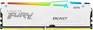 Kingston FURY Beast Blanc RGB 32Go (2x16Go) 5600MT/s DDR5 CL40 DIMM Mémoire pour PC de Gamer Kit de 2 Intel XMP - KF556C40BWAK2-32 - 1
