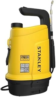 Stanley Pulvérisateur électrique 5 L, pulvérisateur batterie lithium rechargeable, pulvérisateur de jardin, lance télescopique, buse réglable, autonomie 2.5 h, max. 2 bar, 0.33 L/minute, jaune/noir - 1