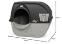 Omega Paw Elite Self Cleaning Roll 'n Clean Litter Box, Midnight Black, Large (EL-RA20-1) - 8