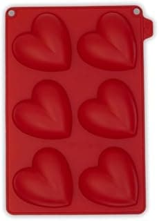 CECOA Silicone Mould with 6 3D Hearts
