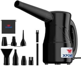 XPOWER Cyber Duster Plumeau électrique pour dépoussiérage, séchage, gonflage, détails de voiture, entretien informatique, soufflage de feuilles, moteur haute performance, respectueux de