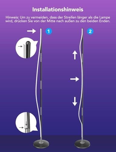 Govee H6076 LED Floor Lamp, WiFi RGBIC Floor Lamp, Works with Alexa and Google Assistant, App Control, 16 Million Colours, 58 Scene Modes, Music Modes, DIY Mode - 9