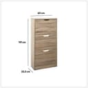 5 five simply smart 3 Drawer Shoe Storage Unit Natural Oak Effect - 6