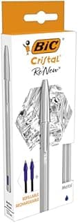 stylo bille bleue bic avec deux recharges pointe 1.0mm po…