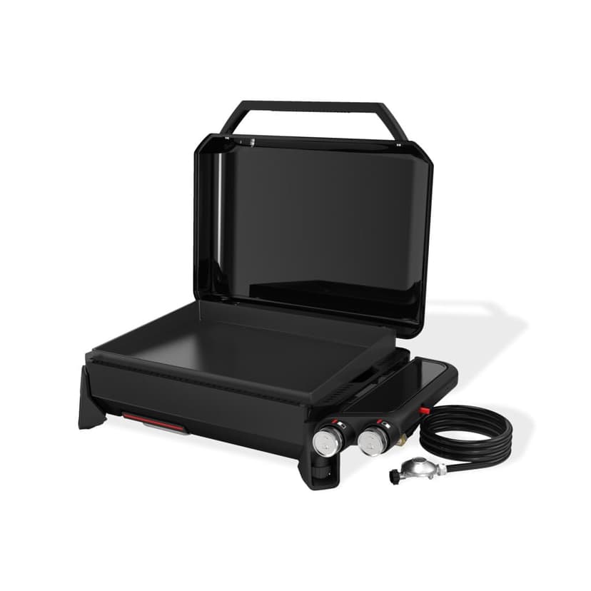 Weber Slate GP 56 cm Premium Plancha Grill / 2 Burners, Even Heat to the Rim, Up to 260 °C, Porcelain Enamelled Non-Stick Grill Surface (56 x 41 cm), Height-Adjustable Feet, Black - 2