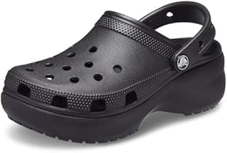 Crocs Femme Classic Platform Clog W Sabots, Black, 36/37 EU